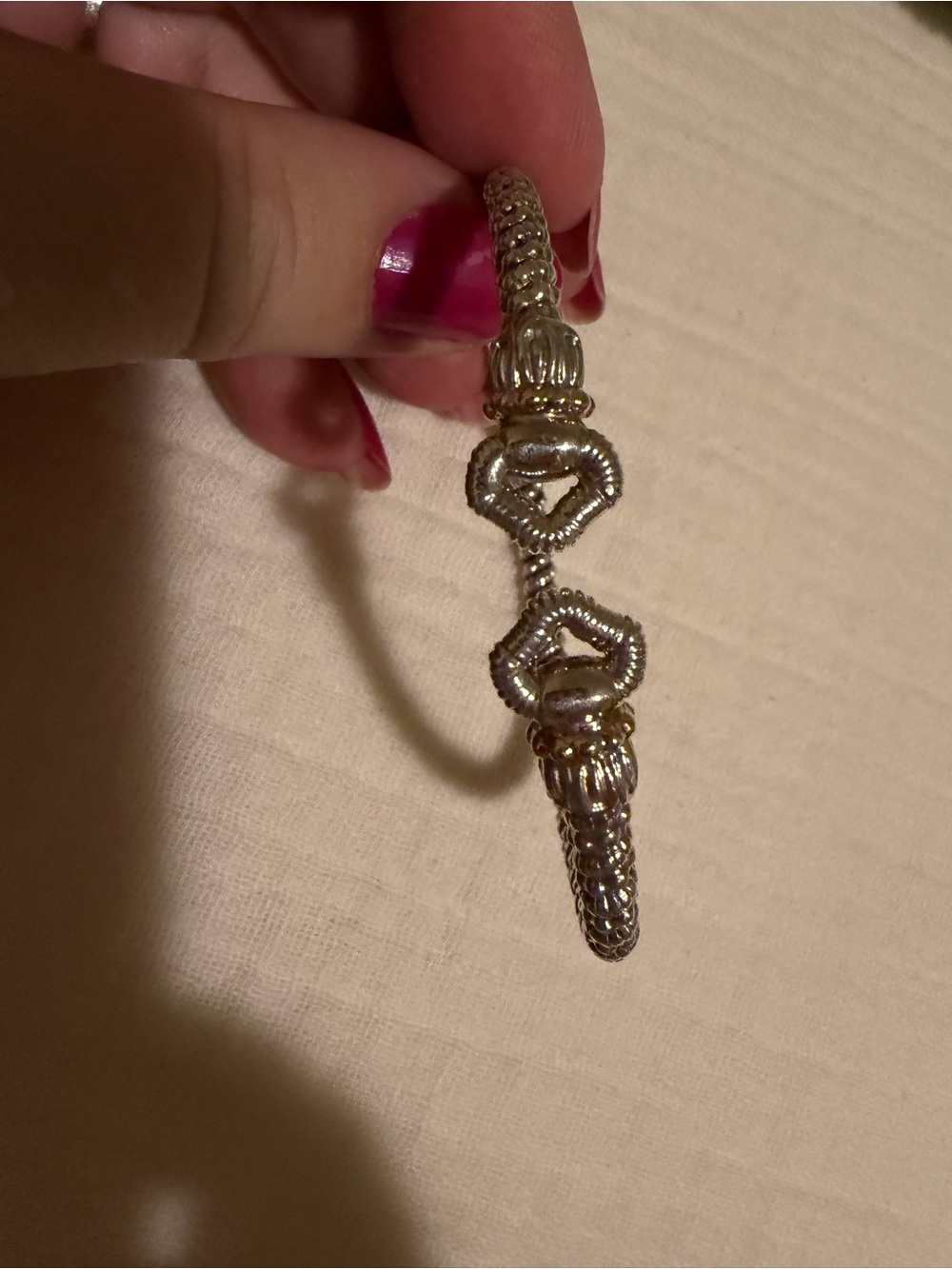 Alwand Vahan stamped Sterling silver 14k two tone Bracelet cuff